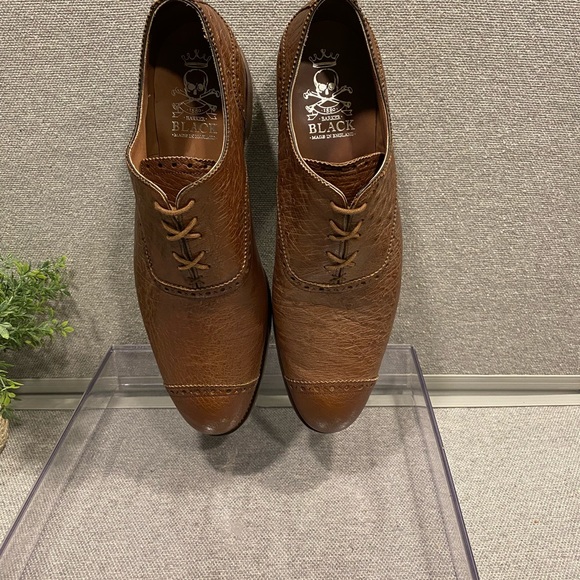 Barker Black Deer Skin Oxford Size 11 - Picture 13 of 13
